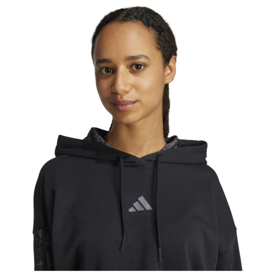 Adidas Γυναικείο φούτερ Essentials 3-Stripes Print French Terry Hoodie